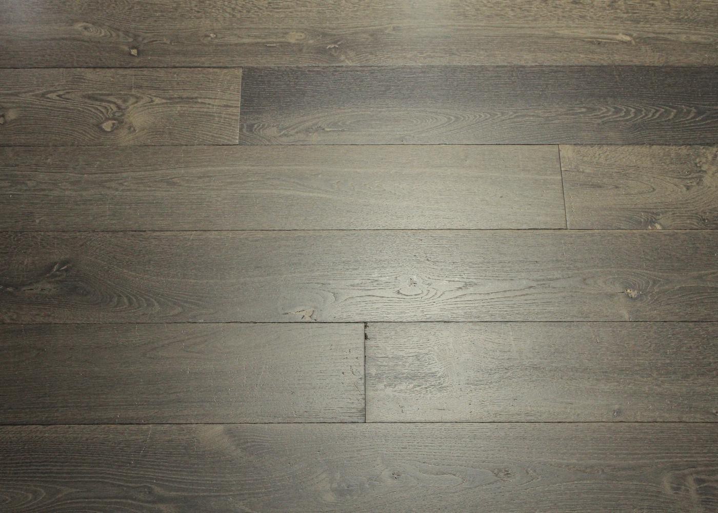 Lot 421 - 16.2 m2 - Plancher chêne contrecollé avec patine antiquaire Vieilli Huile aqua 15x180x1500-2500