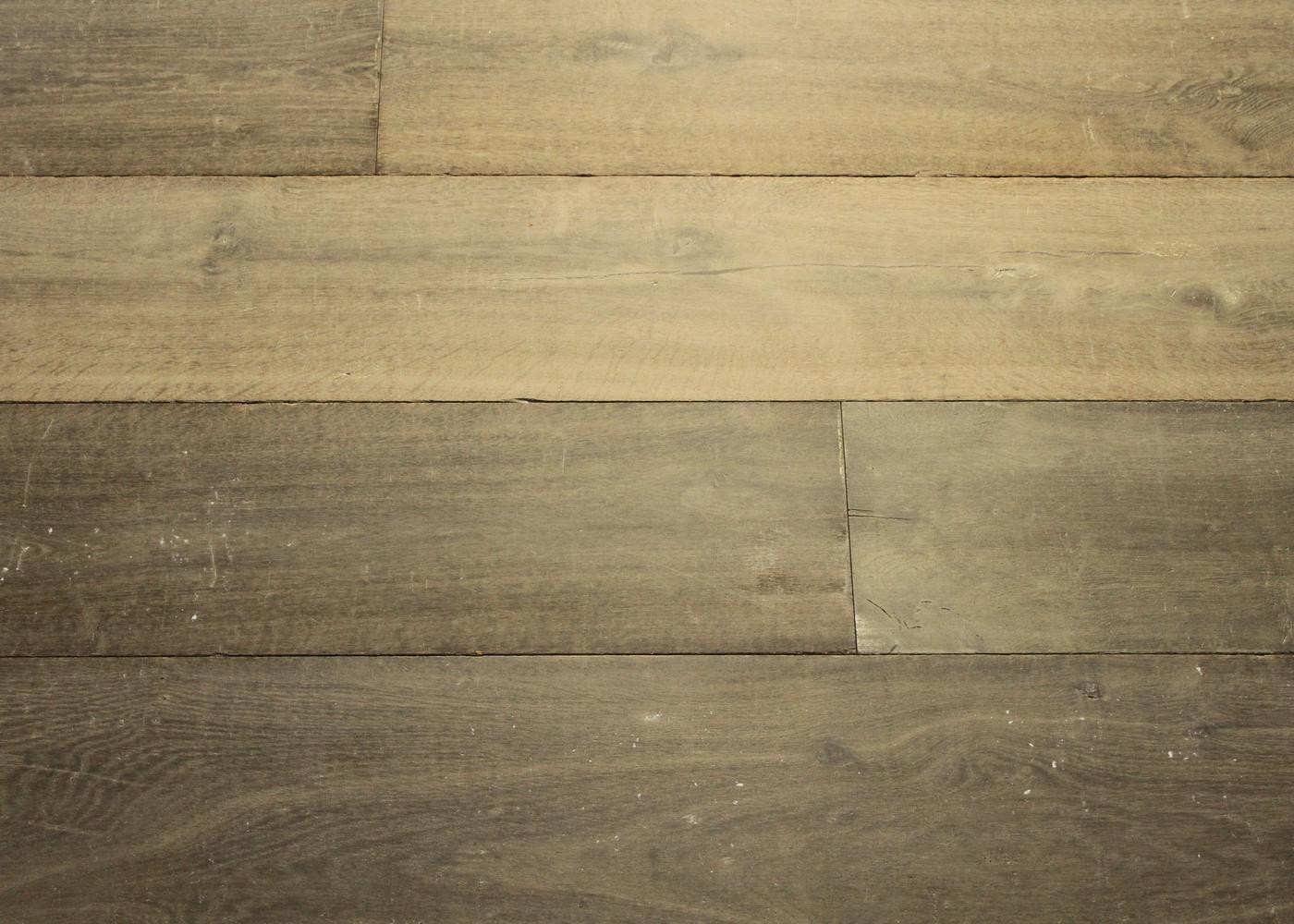 Lot 442 - 12.6 m2 - Plancher chêne massif chêne avec patine antiquaire Vieilli Huile aqua 15x260x1500-2500