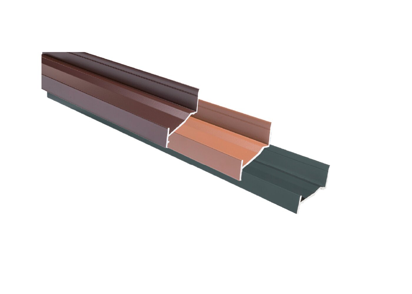 Profil&eacute; d&eacute;but et fin pour bardage ext&eacute;rieur composite claire-voie Brun Clair Brun Clair