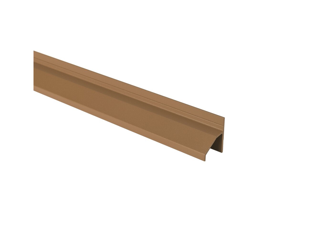 Profil&eacute; de fin pour bardage ext&eacute;rieur composite joint-creux Brun Soleil Brun Soleil