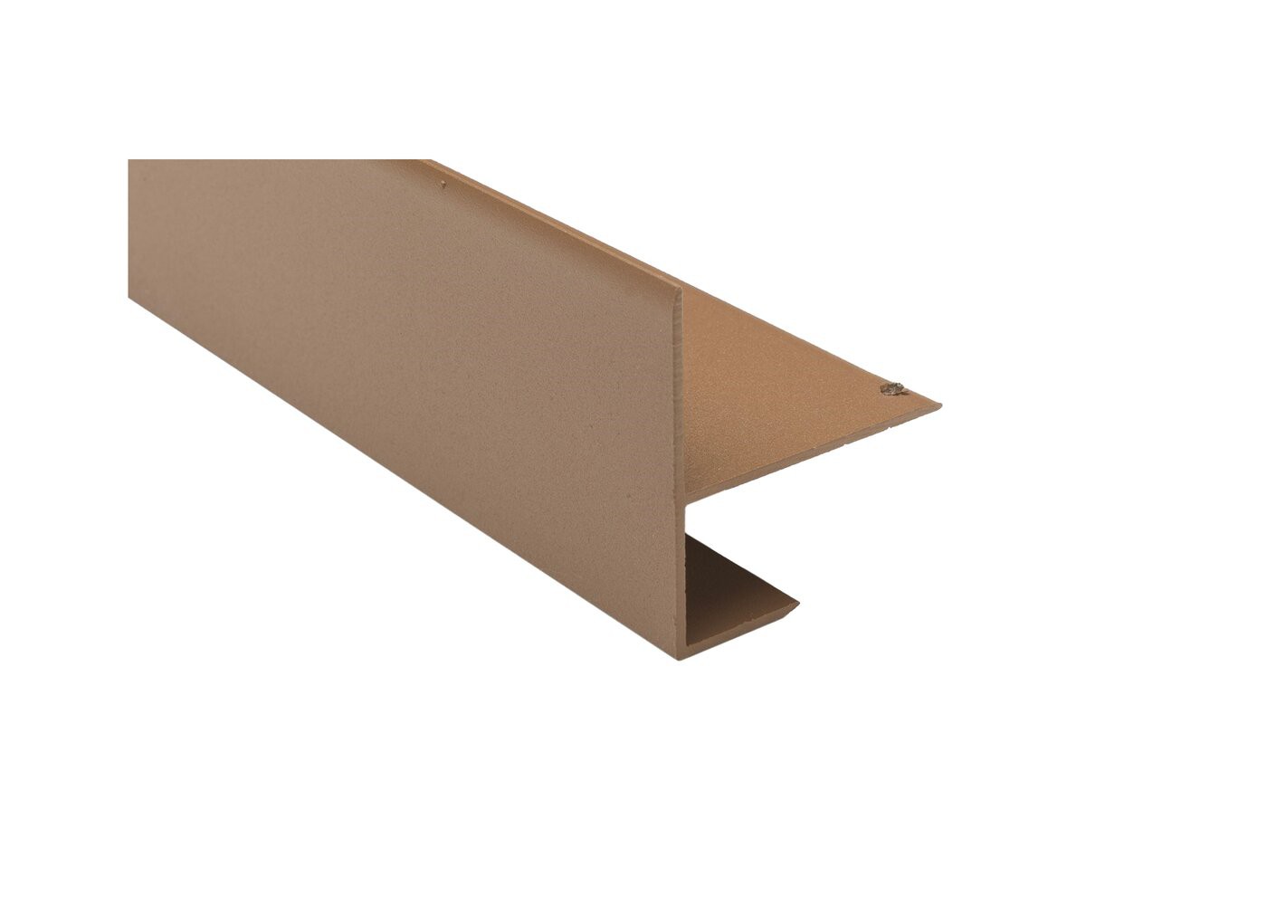 Profil&eacute; angle multifonctions pour bardage ext&eacute;rieur composite joint-creux Brun Soleil Brun Soleil