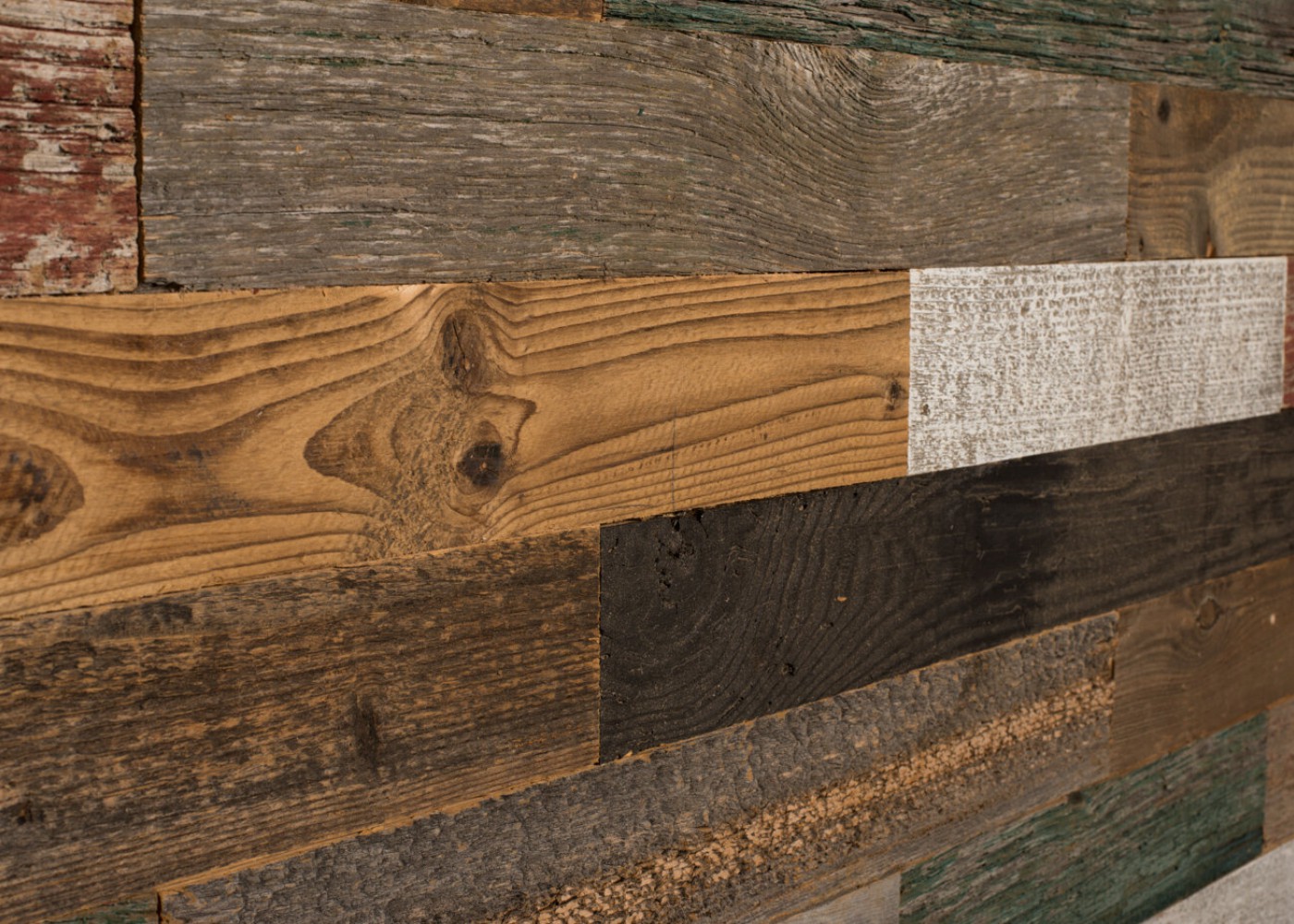 Bardage Monolame Bois Us Grand Patchwork Campagne Vieilli Color
