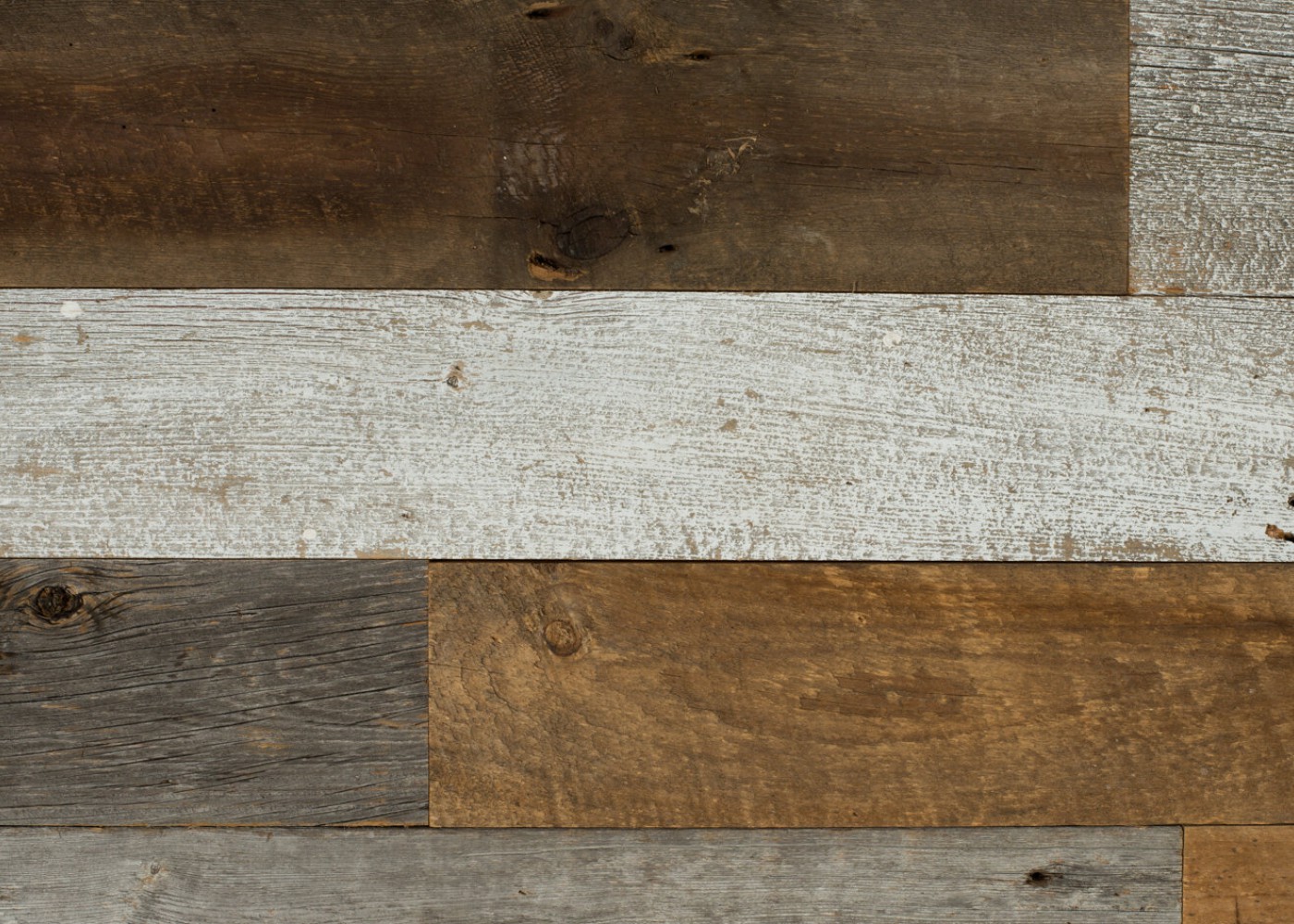 Bardage Monolame Bois Us Grand Patchwork Campagne Vieilli Gris/Marron/Blanc