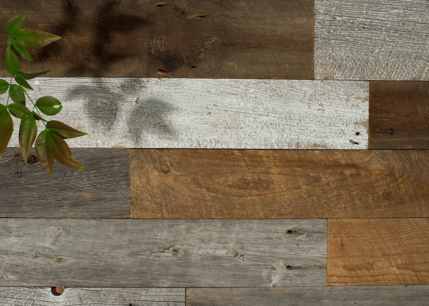 Bardage Monolame Bois Us Grand Patchwork Campagne Vieilli Gris/Marron/Blanc