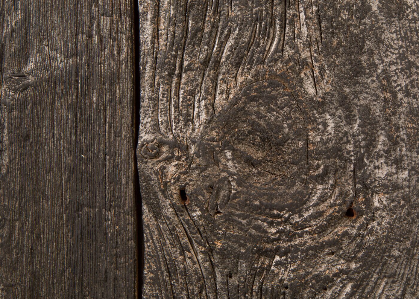 Bardage Monolame Bois Us Chant Ancien Campagne Vieilli Peinture D'Origine Noir Léger - Fsc 15-26x100-200x1200-1800