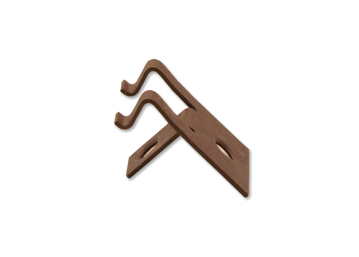 Clip début et fin acier inox brun fixation invisible + vis pour terrasse bambou (boite de 90) - conso 40ml de bordure/boite