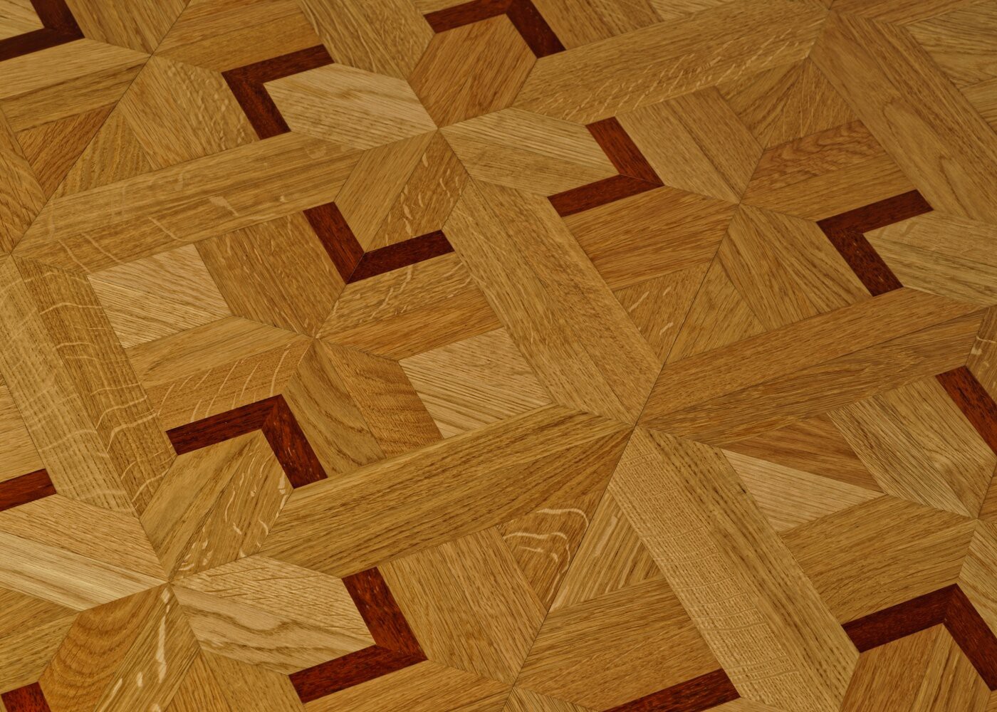 Dalles marqueterie chêne contrecollé décor 1 vernis satiné décor 1 vernis satiné