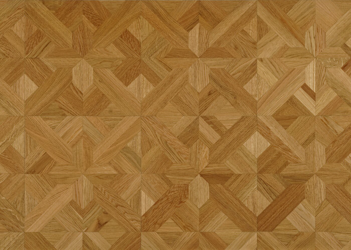 Dalles marqueterie chêne contrecollé décor 2 vernis satiné PRBis 14x392x392