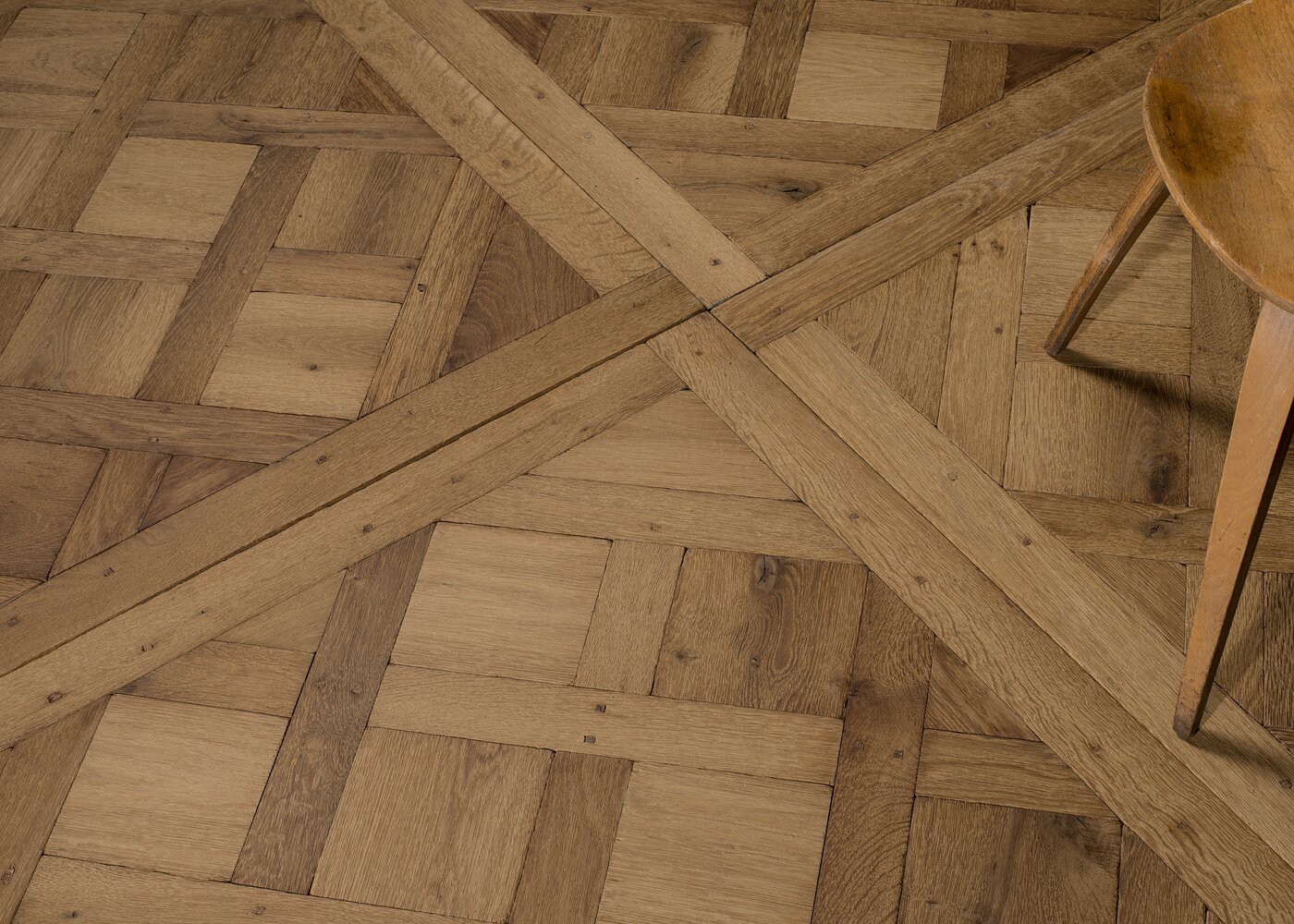 Parquet chêne massif Versailles GONAVE vieilli huile cire 15x1020x1020