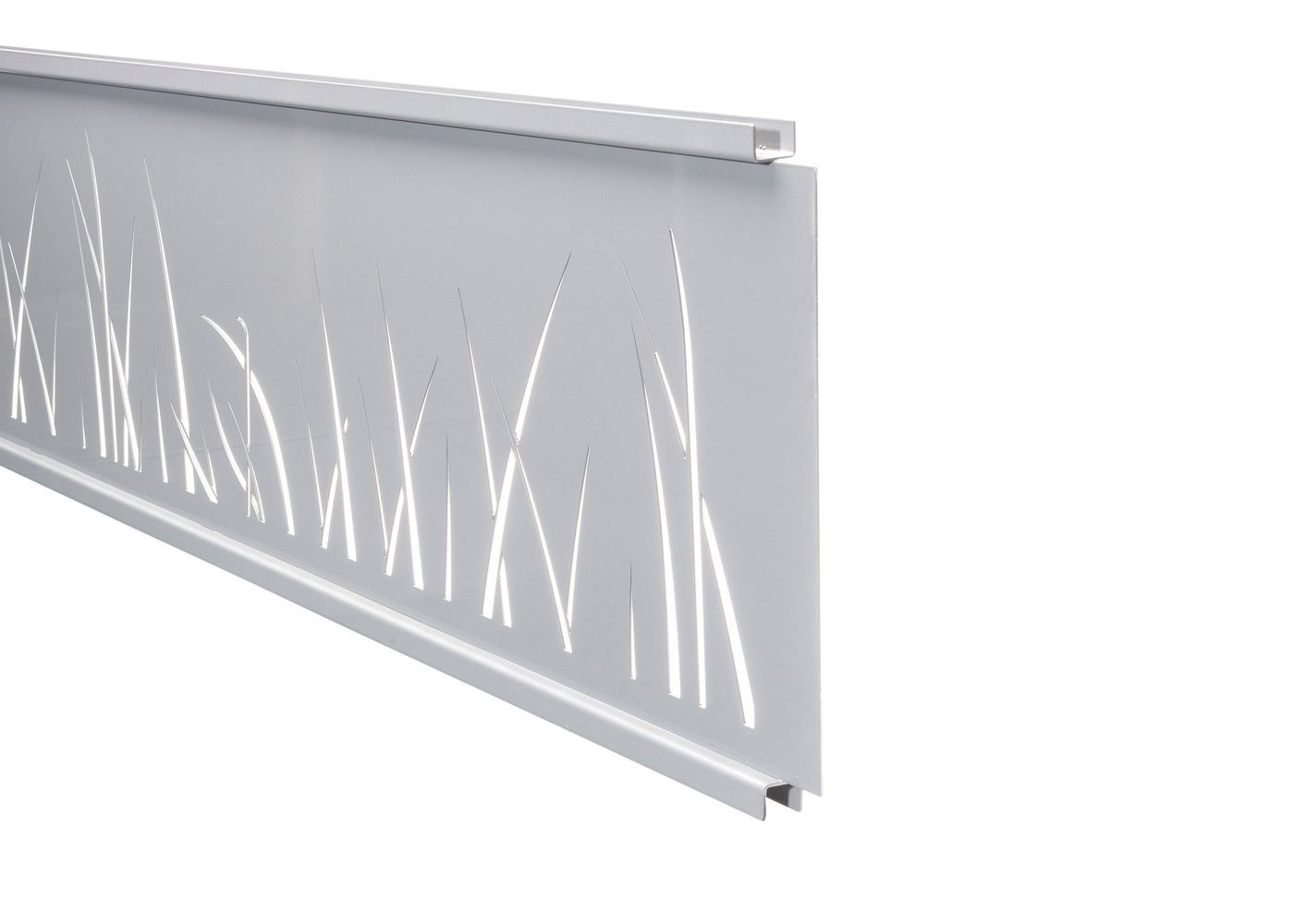 Décor en aluminium pour clôture composite - Végétal Gris Clair Gris Clair