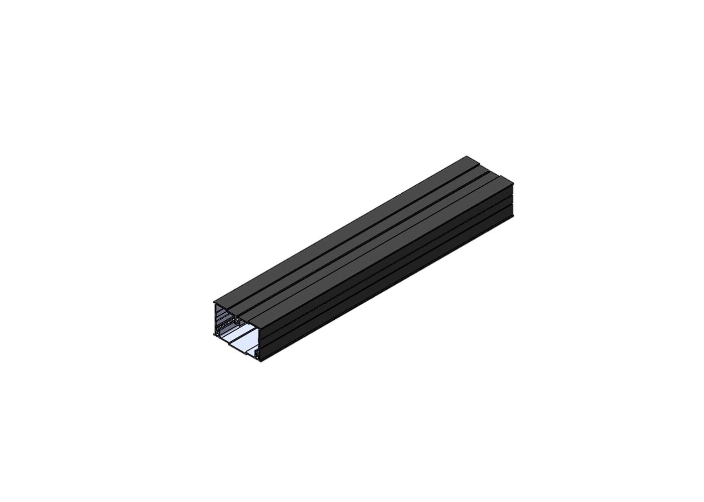 Entretoise alu noir mat pour lambourde Reversil (conso 1/m2) 40x63x337