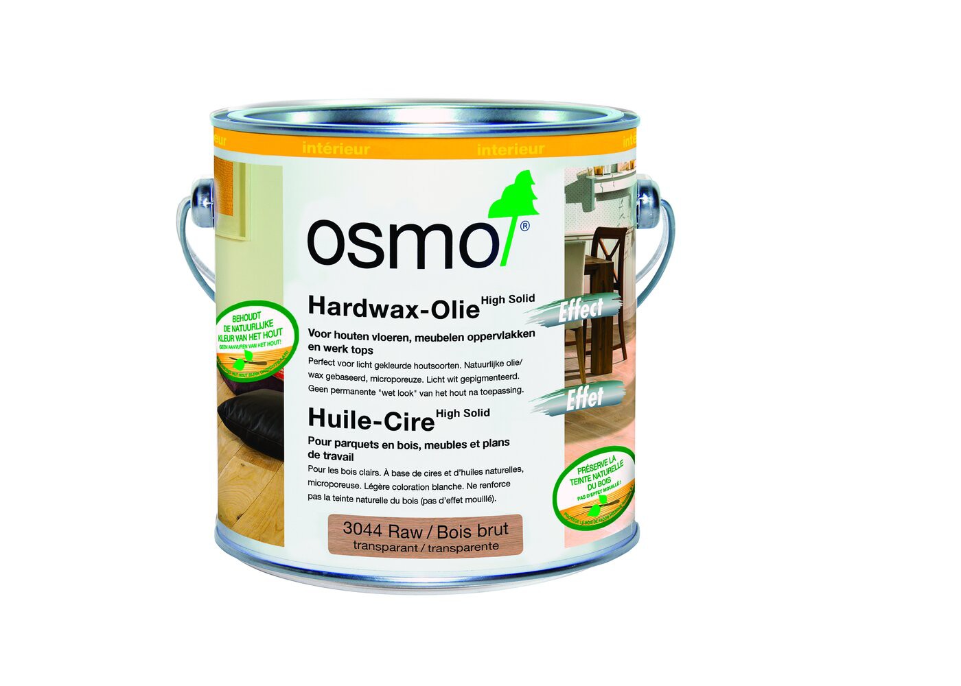 Huile Hardwax Osmo 3044 Aspect bois brut 0,75 L