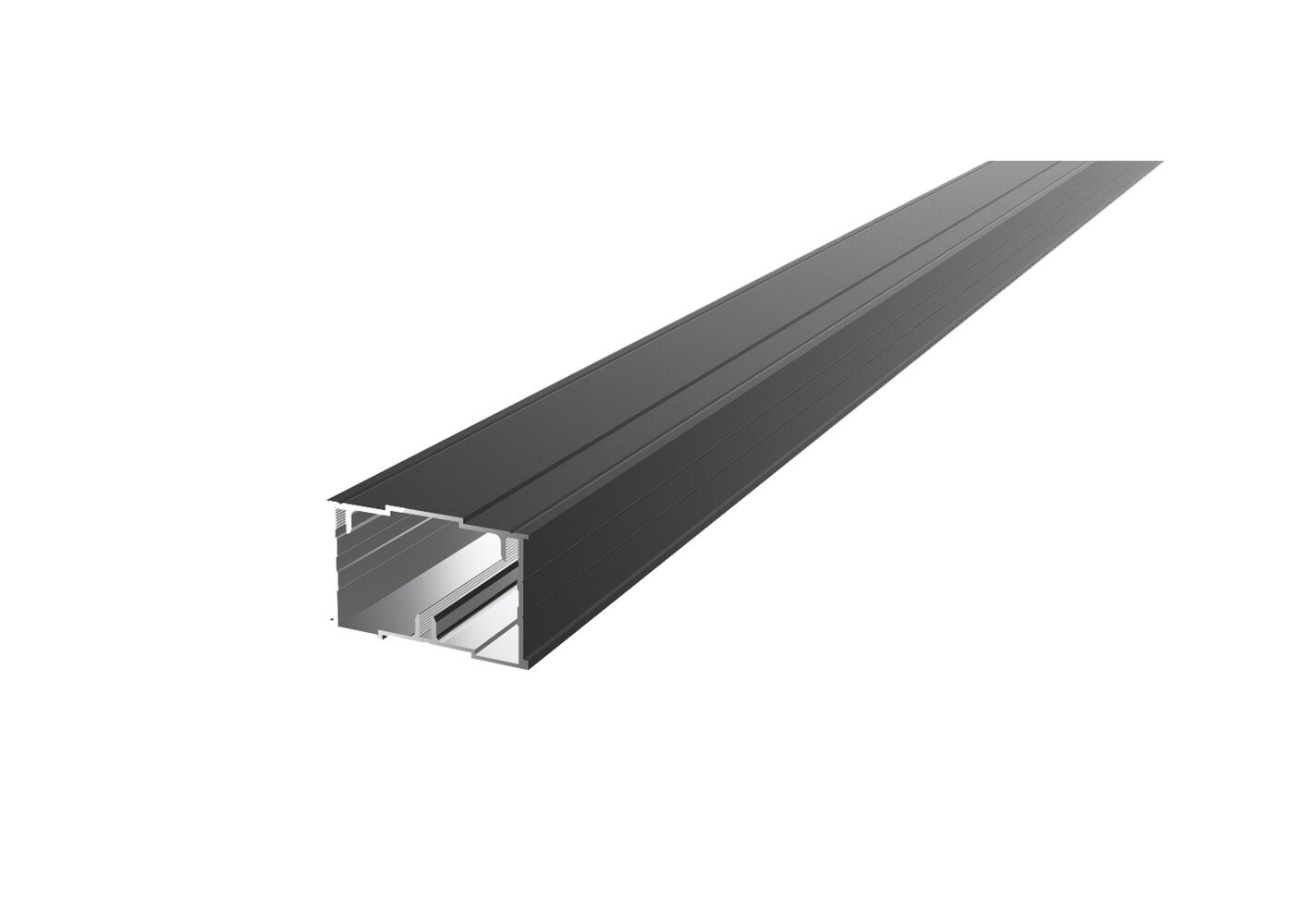 Lambourde aluminium Reversil noire mat (livr&eacute; avec 30 vis auto per&ccedil;euse) 40x63x3600