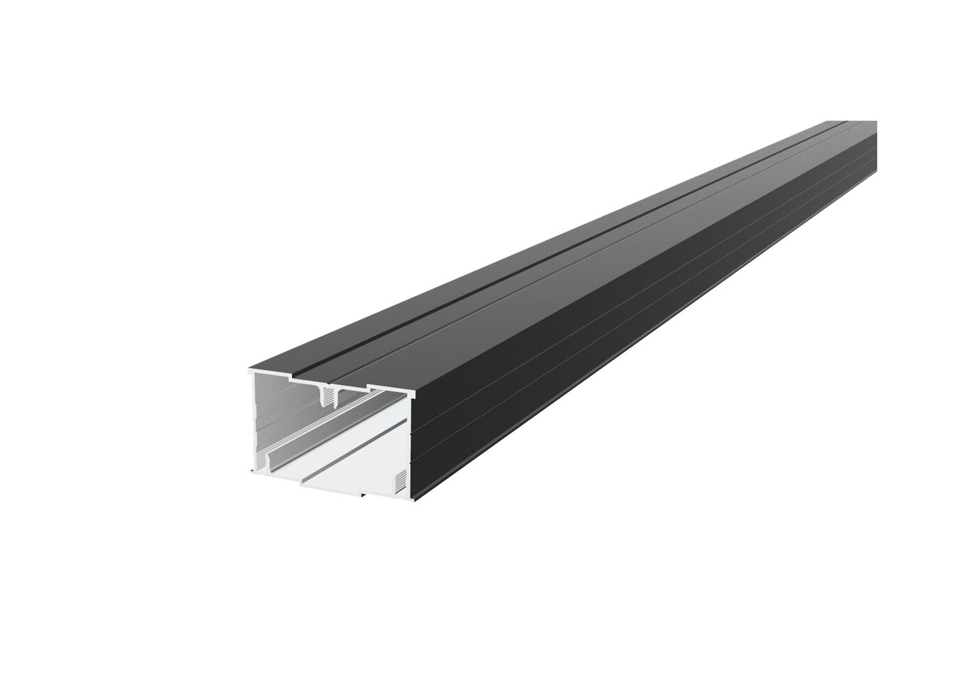 Lambourde aluminium Reversil noire mat (livr&eacute; avec 30 vis auto per&ccedil;euse) 40x63x3600