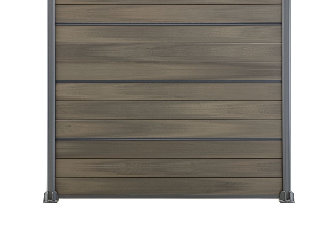 Lame écran pour clôture en bois composite Atmosphère Gris Anthracite co-extrudé 21x150x1783
