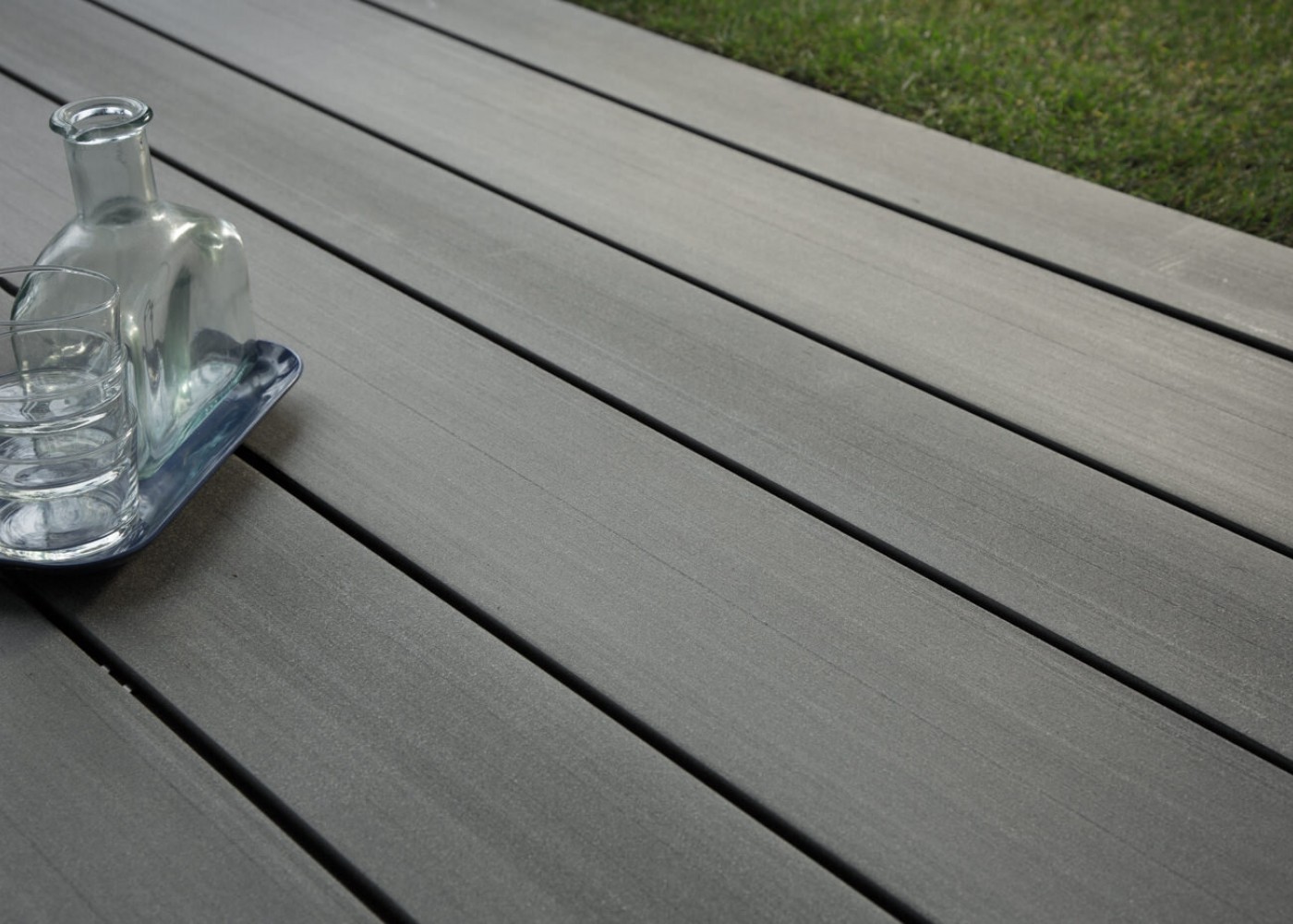 Terrasse composite Elégance fixation invisible Gris Anthracite lisse 23x138x4000