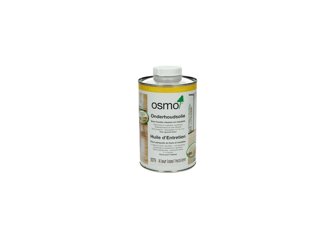 Huile entretien Osmo 3079 pour parquet mat incolore 1 L