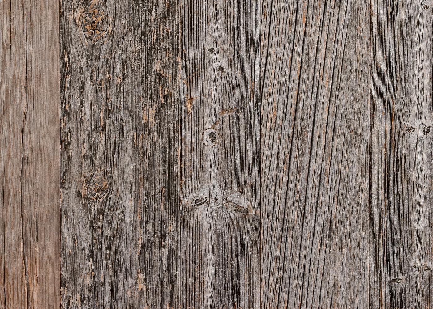 Panneau 3 plis en vieux bois Gris brut 1 face plaquée 26x1250x3000