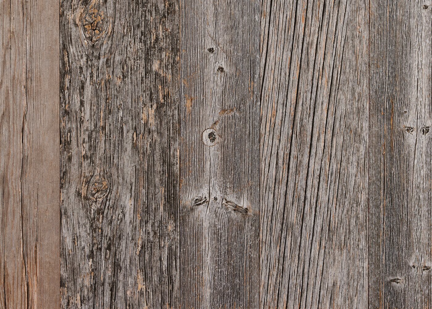 Panneau 3 plis en vieux bois Gris brut 1 face plaquée 26x1250x3000