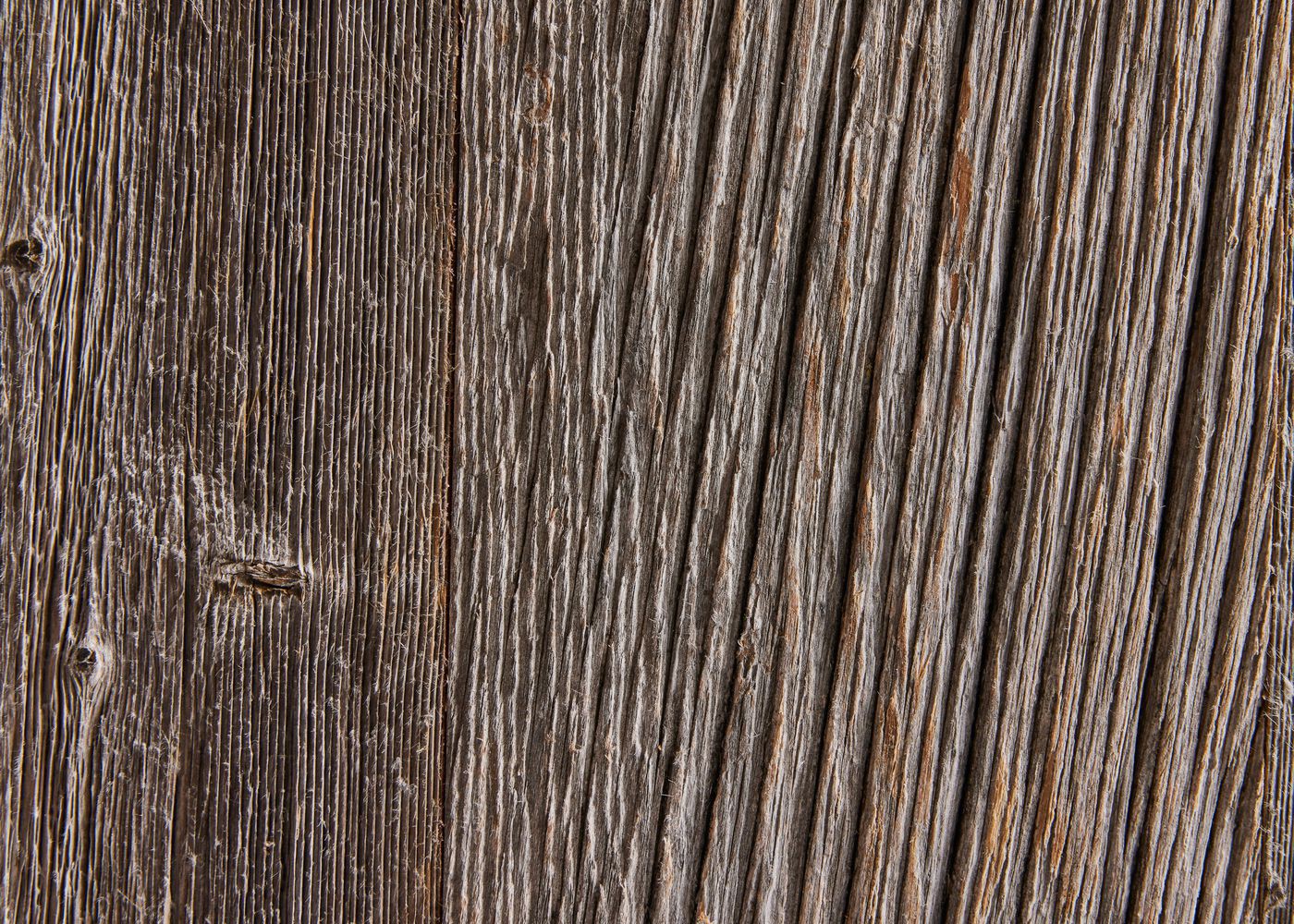 Panneau 3 plis en vieux bois Gris brut 1 face plaquée 26x1250x3000