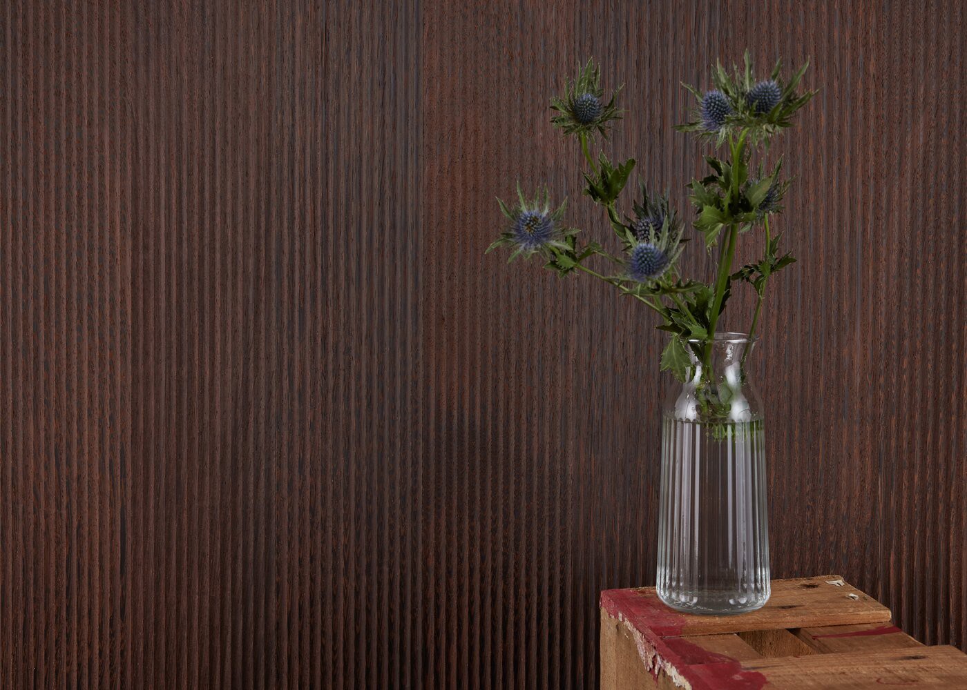 Panneau contrecoll&eacute; d&eacute;coratif mur ou plafond Weng&eacute; brut Babylone 15x150x2480