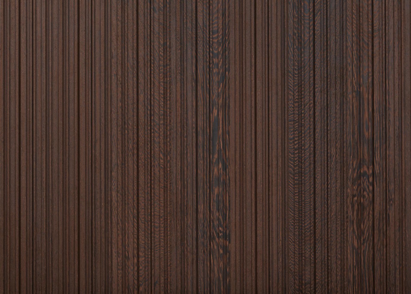 Panneau contrecollé décoratif mur ou plafond Wengé brut profil Lutetia 15x140x2480