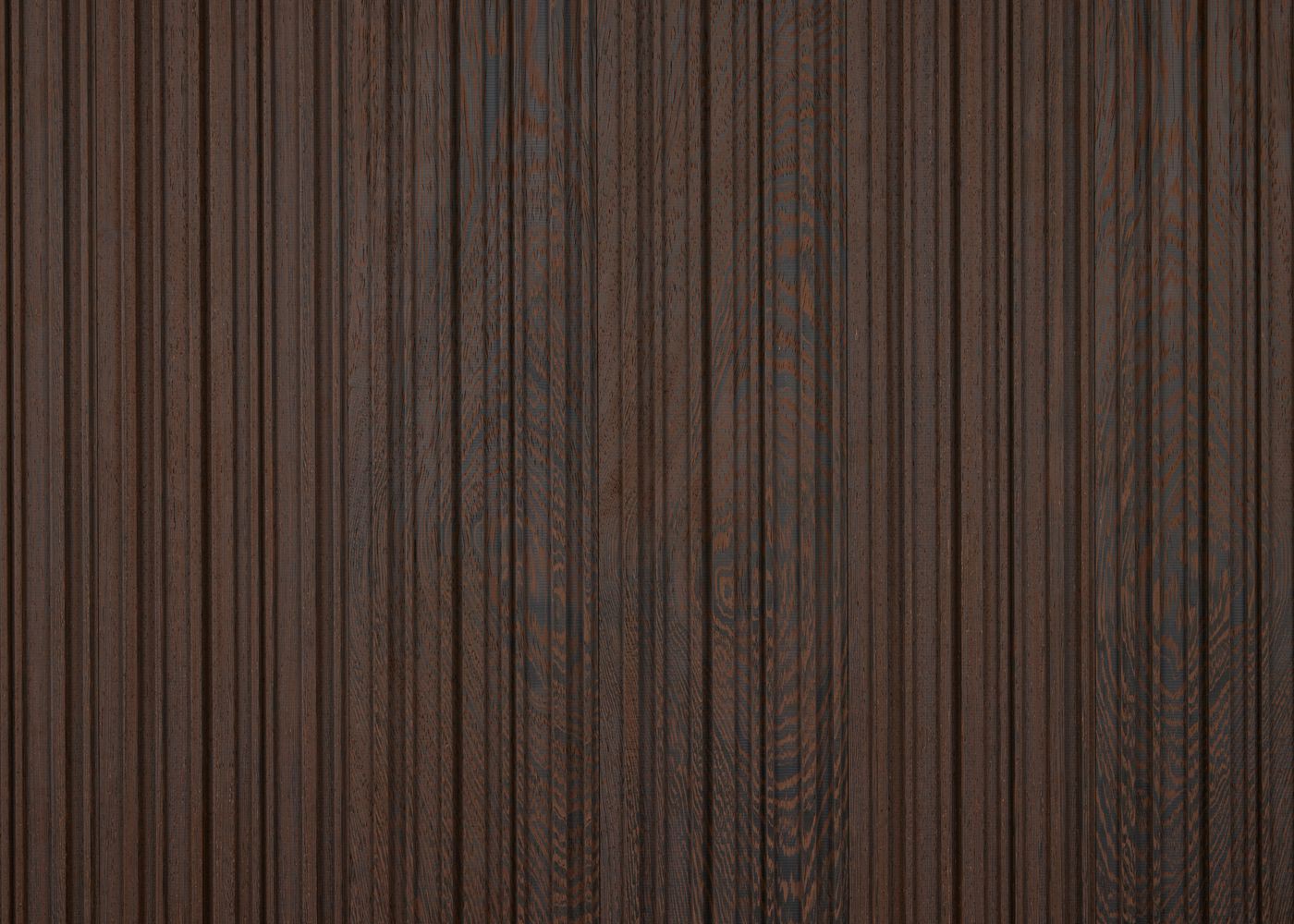 Panneau contrecollé décoratif mur ou plafond Wengé brut profil Lutetia 15x140x2480