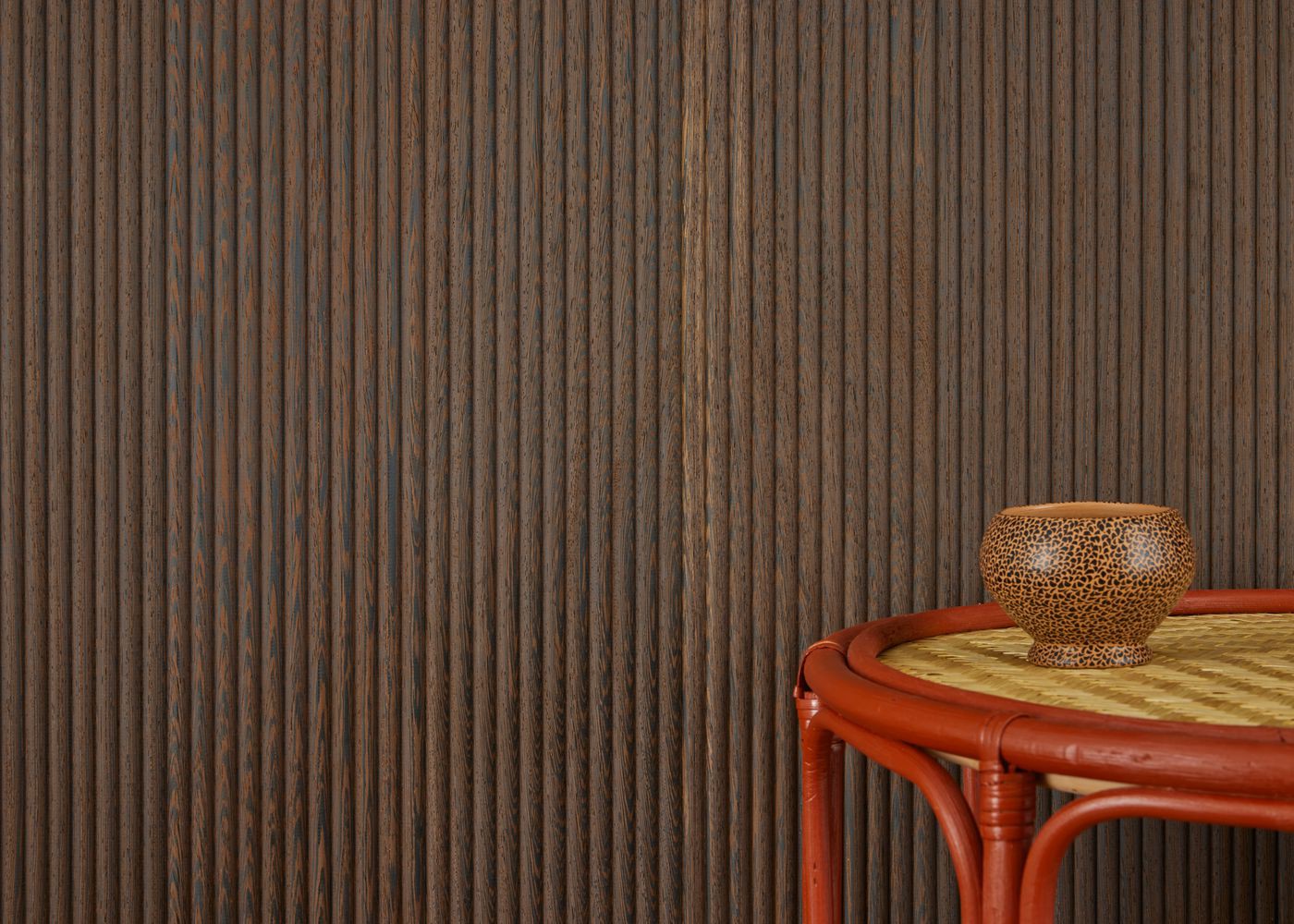 Panneau contrecollé décoratif mur ou plafond Wengé brut profil Saint-Père 15x140x2480