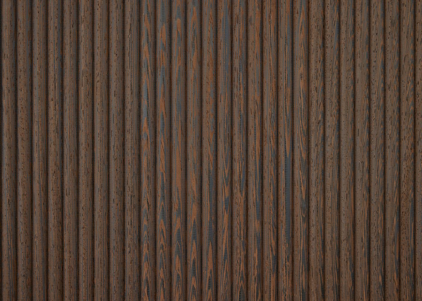 Panneau contrecollé décoratif mur ou plafond Wengé brut profil Saint-Père 15x140x2480