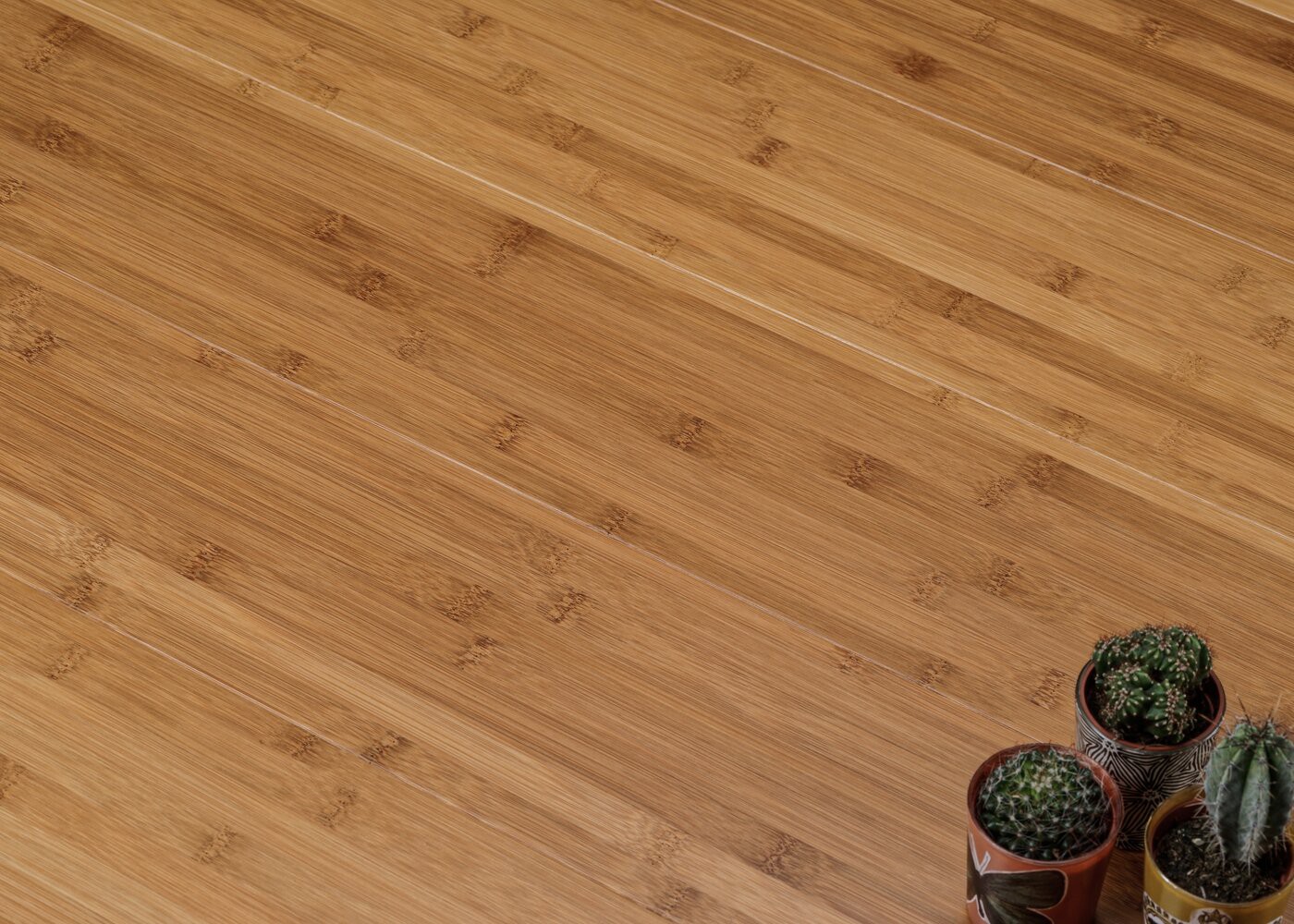 Parquet bambou massif Café Horizontal 2 plis vernis 10x95x970