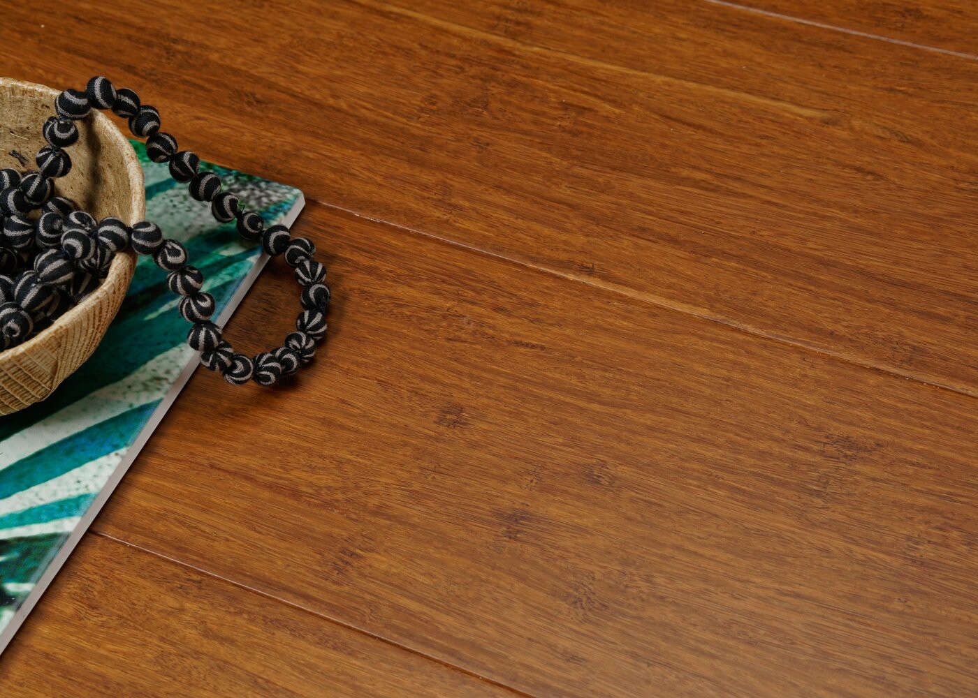 Parquet bambou contrecollé Café Densifié vernis Click 10x125x920