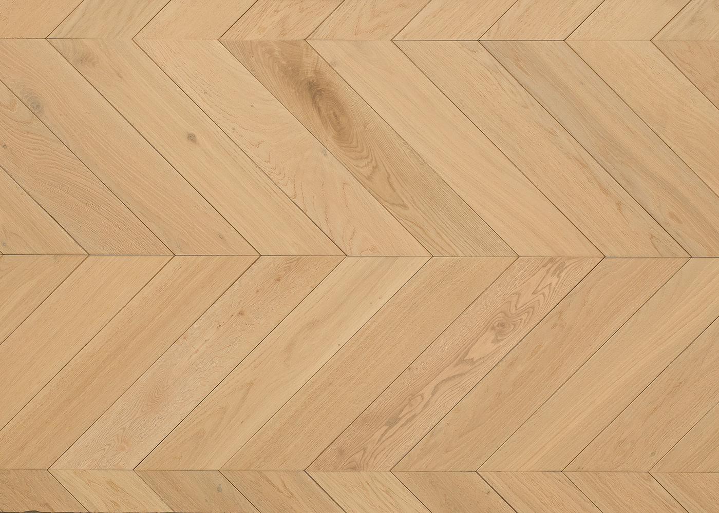 Parquet chêne contrecollé BAKER huile cire Point de Hongrie 45° Elégance 15x100x600 (PàT)