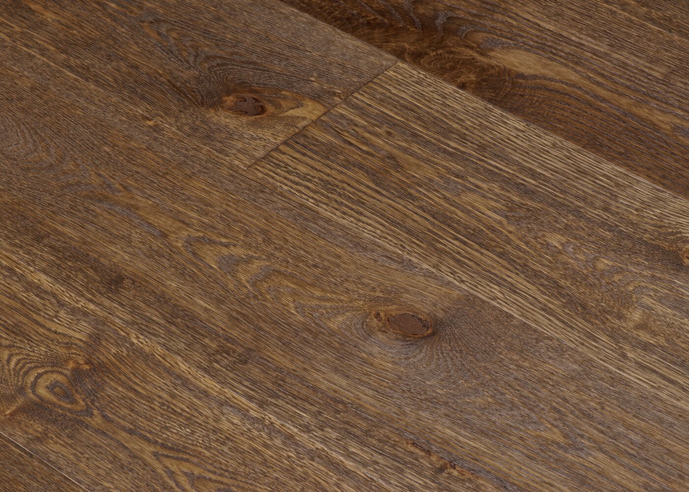 Parquet ch&ecirc;ne contrecoll&eacute; COLICO bross&eacute; huile UV Mati&egrave;re support HDF 12x122x1190