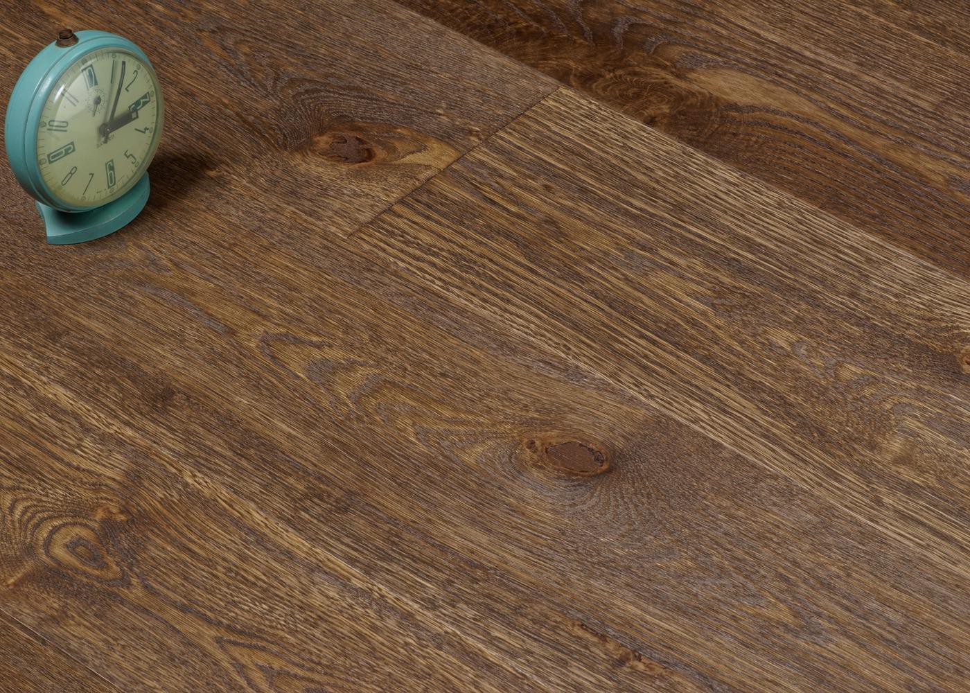 Parquet chêne contrecollé COLICO brossé huile UV Matière support HDF 12x122x1190