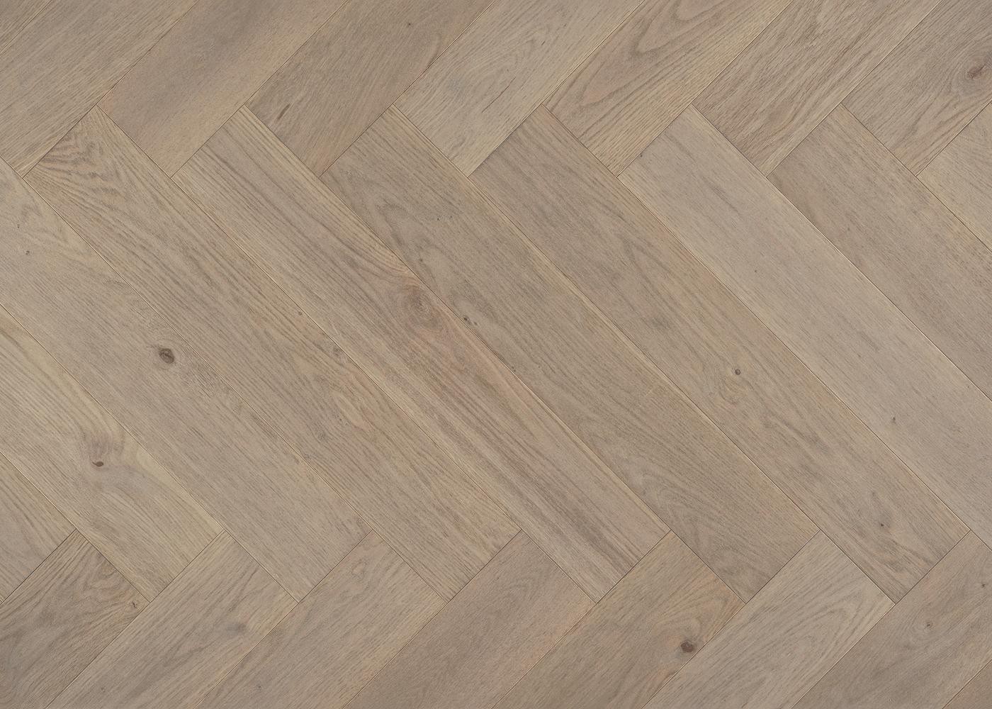 Parquet chêne contrecollé ATLANTIDE Bâton Rompu brossé vernis mat Elégance support HDF 12x92x610
