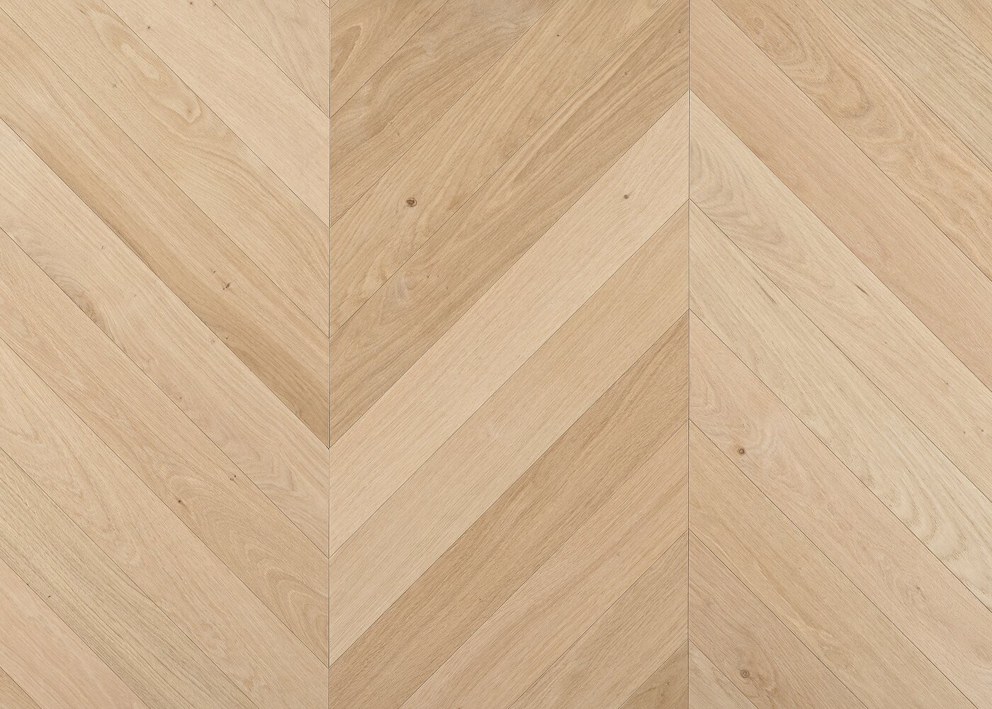 Parquet ch&ecirc;ne contrecoll&eacute; BRUT Point de Hongrie brut El&eacute;gance support HDF angle 45&deg; 12x92x600