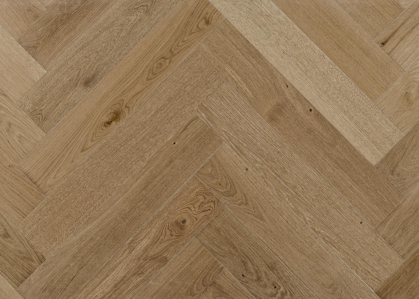 Parquet chêne contrecollé NORWICH Bâton Rompu brossé vernis mat Elégance support HDF 12x92x610