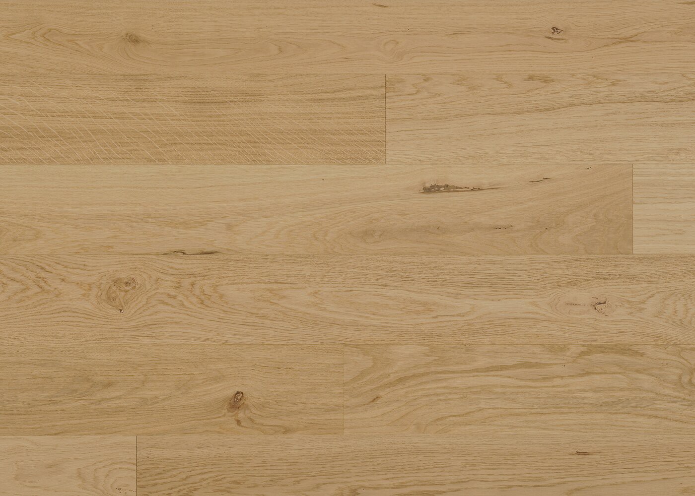 Parquet chêne contrecollé SOLENZARA brossé vernis mat Matière Click Unifit-X support HDF 14x148x1185