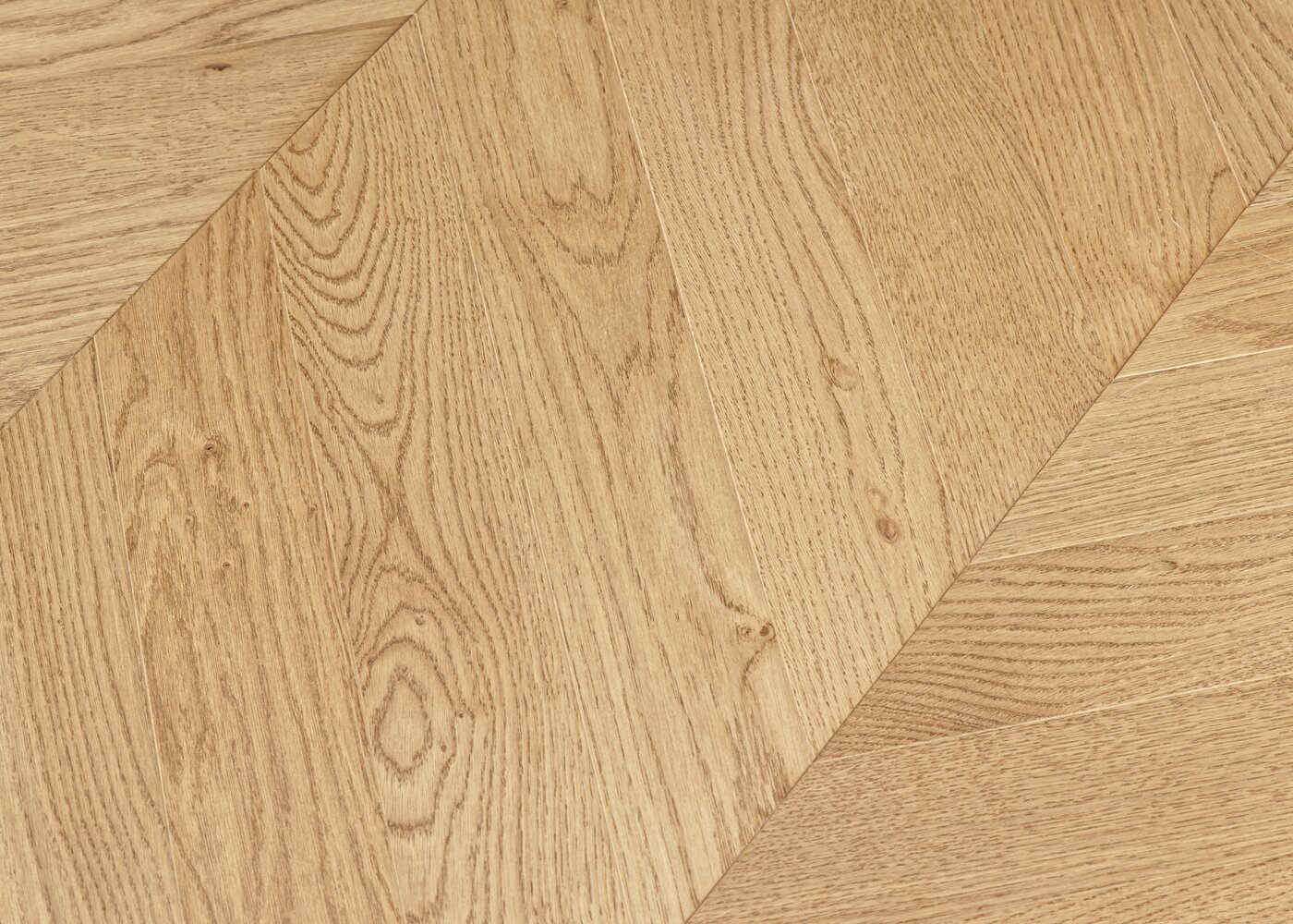 Parquet chêne contrecollé TALLINN Point de Hongrie brossé huile UV Elégance support HDF angle 45° 12x92x600