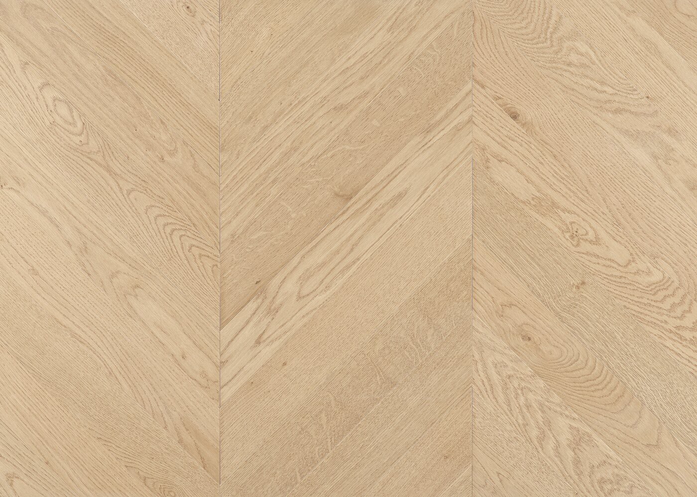 Parquet chêne contrecollé TURIN Point de Hongrie brossé vernis mat Elégance support HDF angle 45° 12x92x600