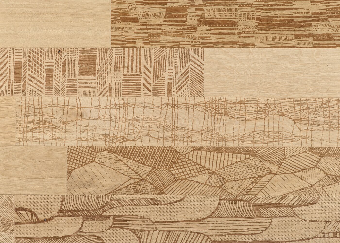 Parquet chêne contrecollé EMPREINTE BATIK PRBis support CP 12.5x140x1200