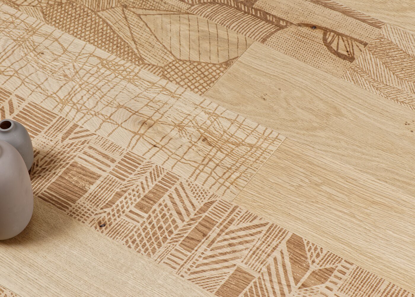 Parquet chêne contrecollé EMPREINTE BATIK PRBis support CP 12.5x140x1200