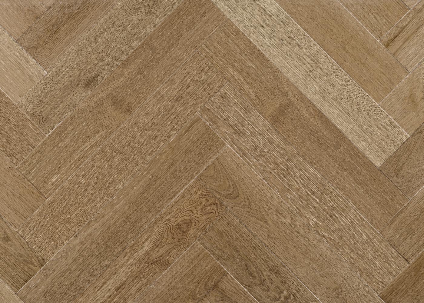 Parquet chêne contrecollé NOCI Bâton Rompu brossé vernis mat Select support HDF 12x92x610
