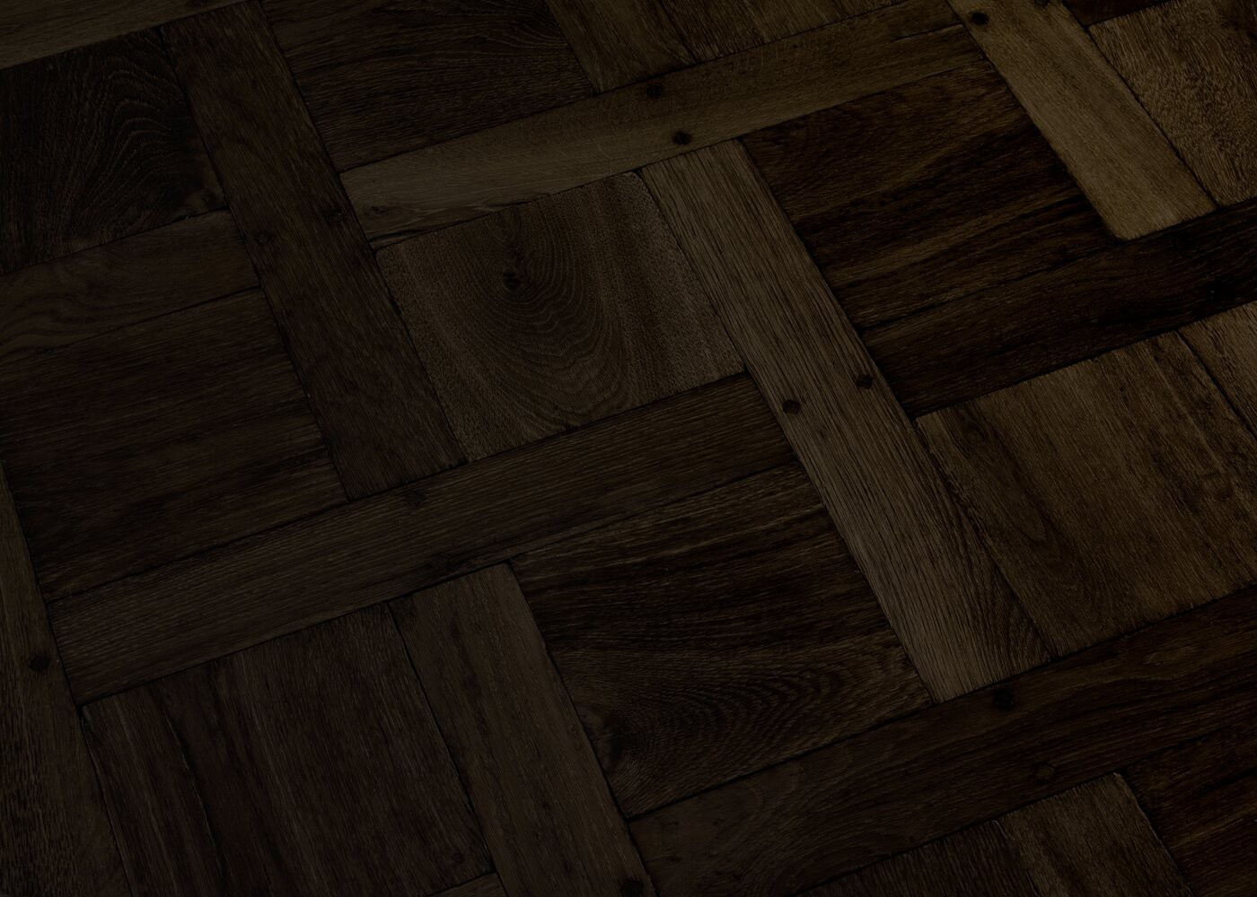 Parquet chêne contrecollé SHEFFIELD vieilli Versailles sans cadre huile cire 15mm et carrés de 160 & navettes de 65x390