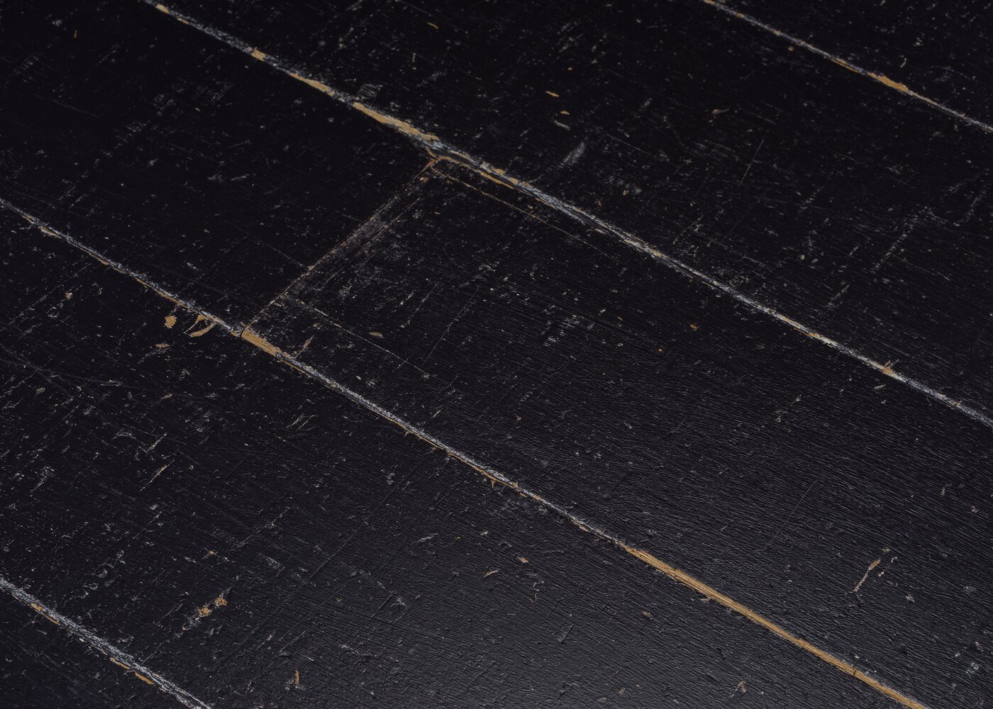 Parquet chêne massif PEINT NOIR vieilli huile cire 15x120-200x1800-2700x140-220x1800-2700