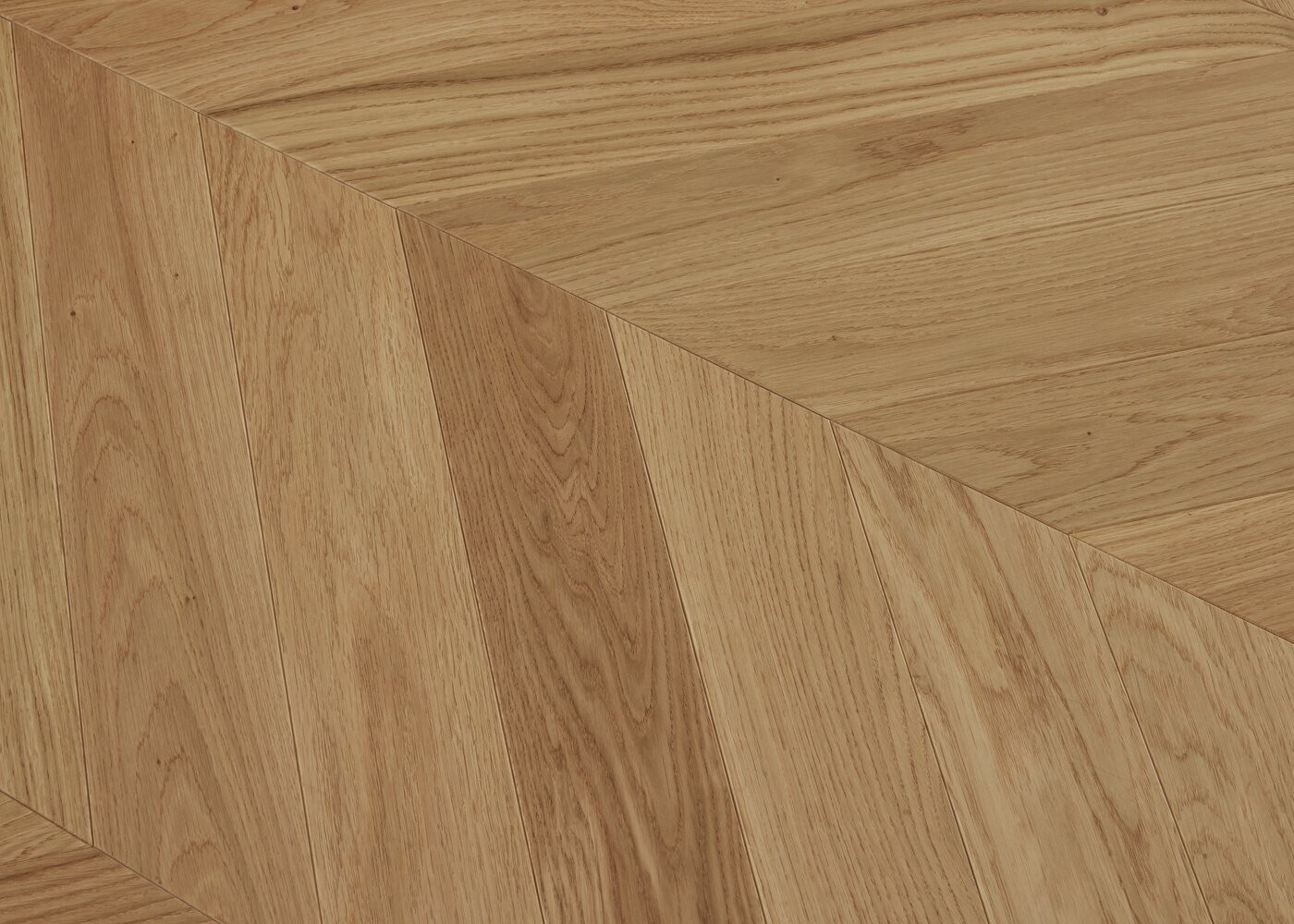 Parquet massif point de hongrie Chêne go4 pr/bis brossé vernis mat teinte grenelle - angle 45° - pointe à talon 600 mm PRBis Grenelle 15x90x600 (PàP)