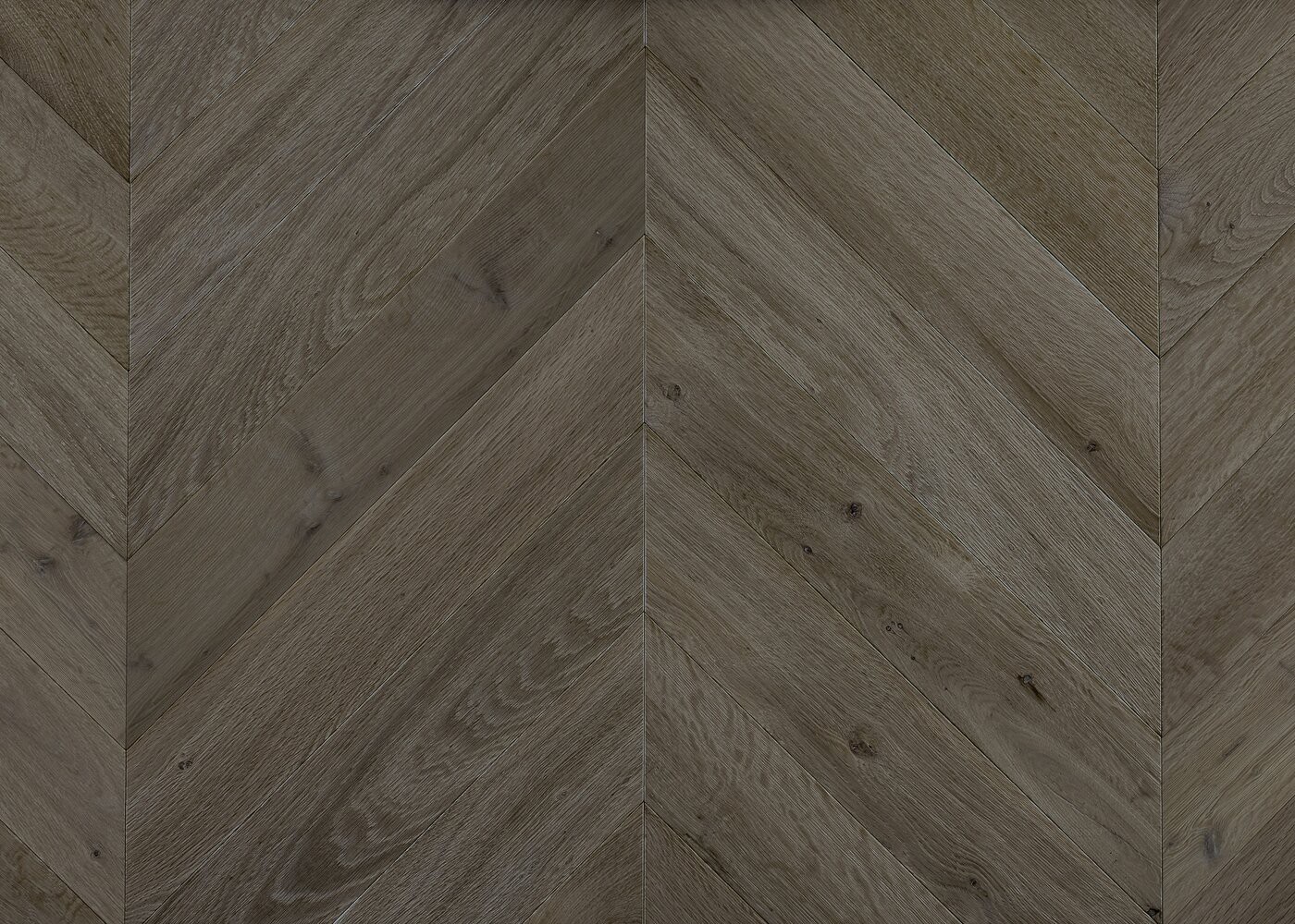 Parquet ch&ecirc;ne contrecoll&eacute; JERSEY bross&eacute; Point de Hongrie 45&deg; huile aqua 15x120x650 (P&agrave;T)