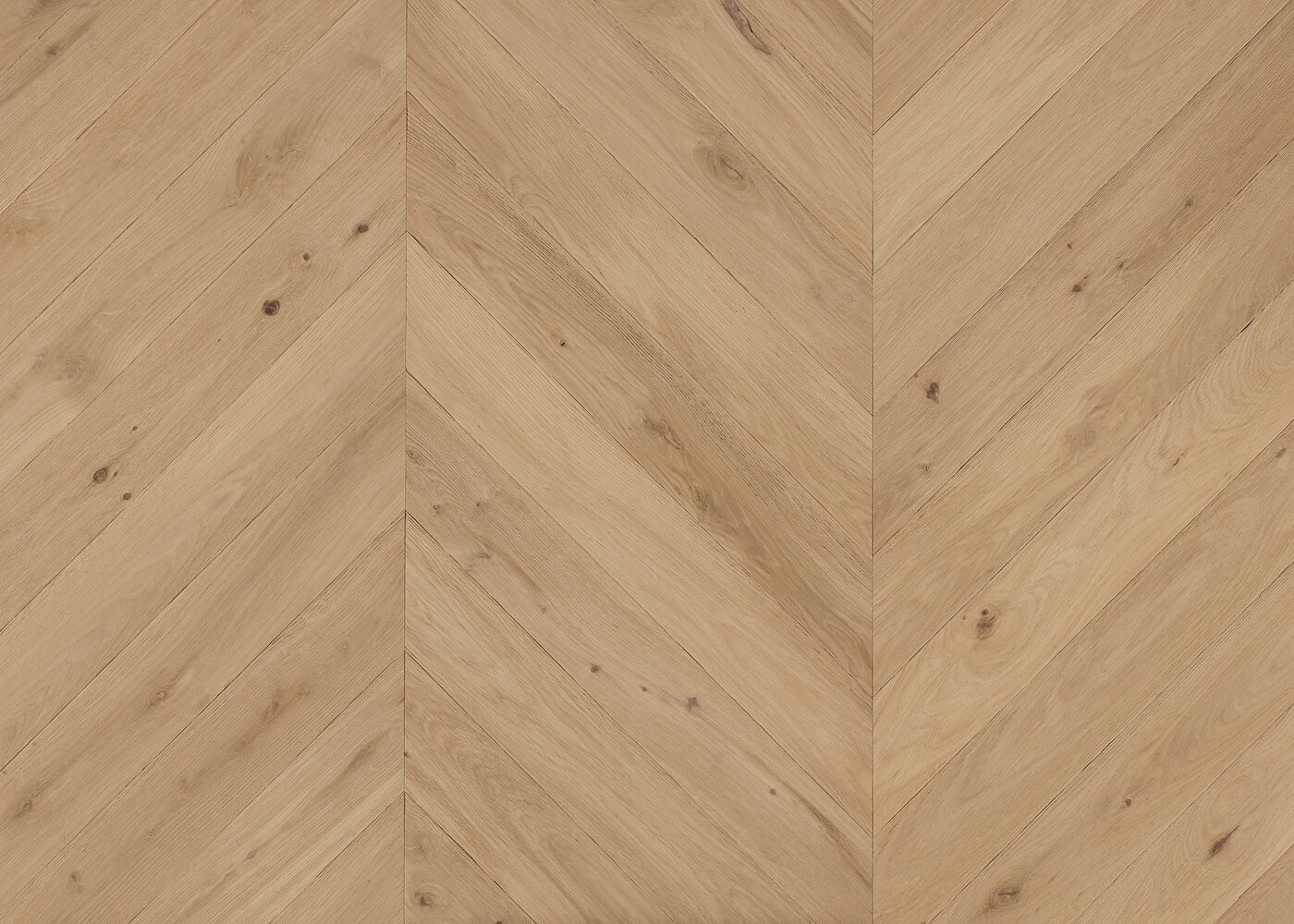 Parquet chêne massif GRENADE Point de Hongrie Elégance brossé vieilli vernis aqua 14x110x600 45°