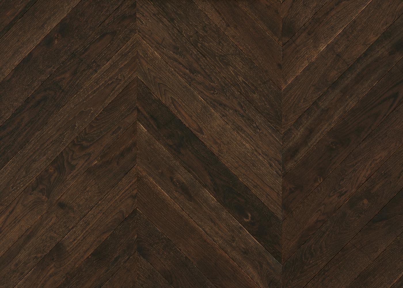 Parquet chêne massif PAMPELUNE Point de Hongrie Elégance vieilli huile cire 14x110x600 45°
