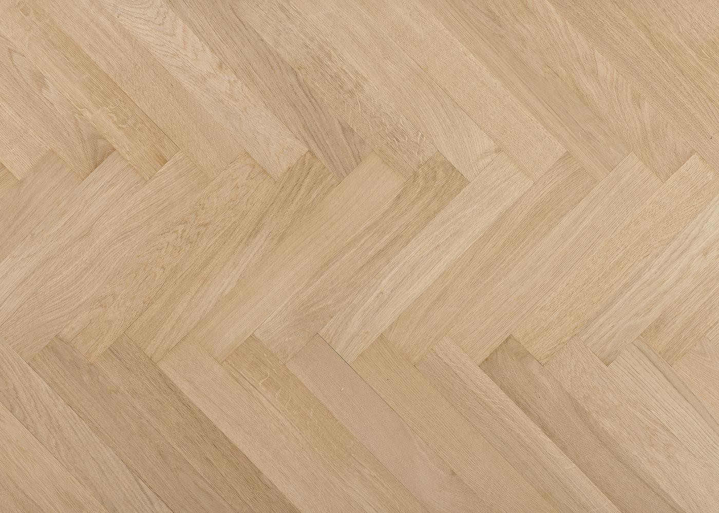 Parquet chêne massif Brut Bâton Rompu Premier NF - avec calepinage - 14x110x500